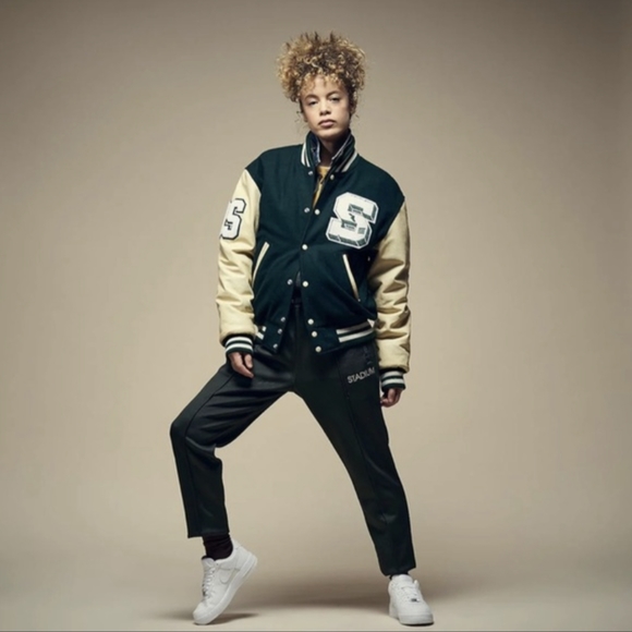 “STADIUM‎ GOODS” VARSITY LETTERMAN JACKET "Green" size Small - Picture 2 of 15